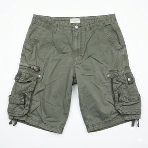 Free Planet Men's Cargo Shorts Size 32 Grey Cotton Utility Pockets NYC To Malibu